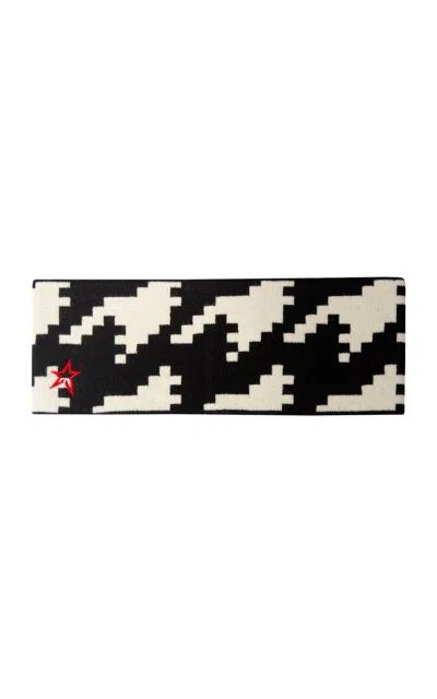 Perfect Moment Houndstooth Wool-blend Headband In Multi