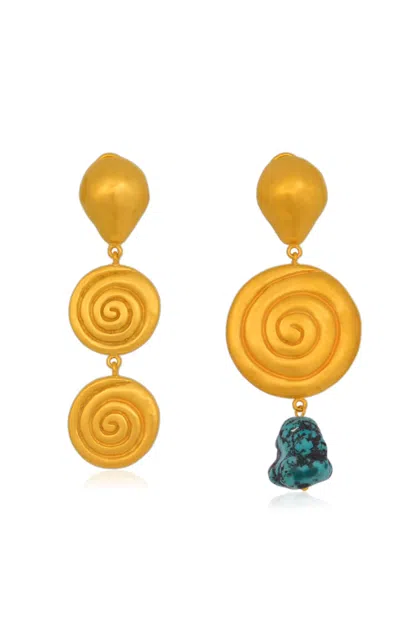 Cano Sami Muhu 24k Gold-plated Earrings In Gold