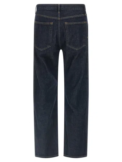 Agolde Straight Leg Five-pocket Denim Trousers In Blue