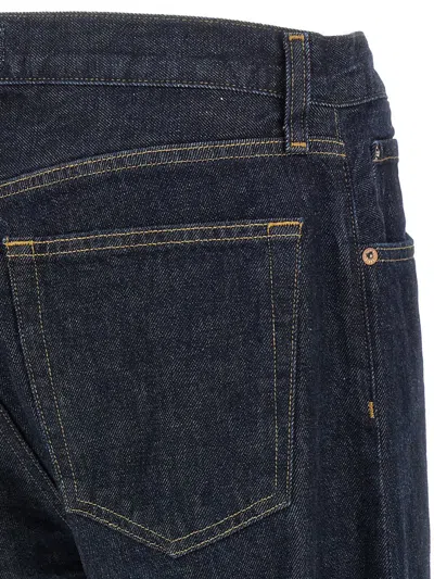 Agolde Straight Leg Five-pocket Denim Trousers In Blue
