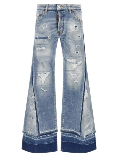 Dsquared2 Better Collaboration Mother Jeans Style In Blue