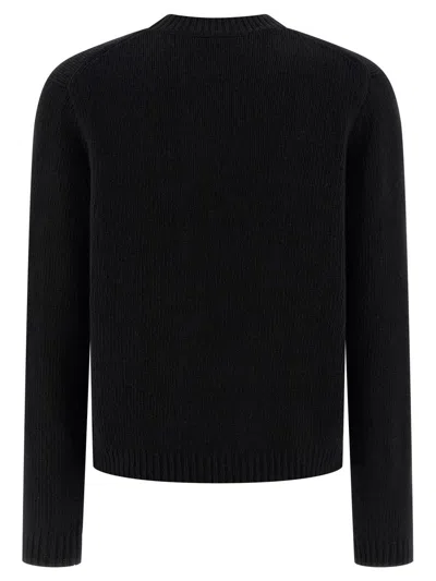 Maison Kitsuné Fox-motif Wool Sweater In Black
