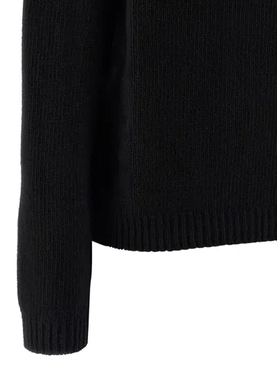 Maison Kitsuné Fox-motif Wool Sweater In Black