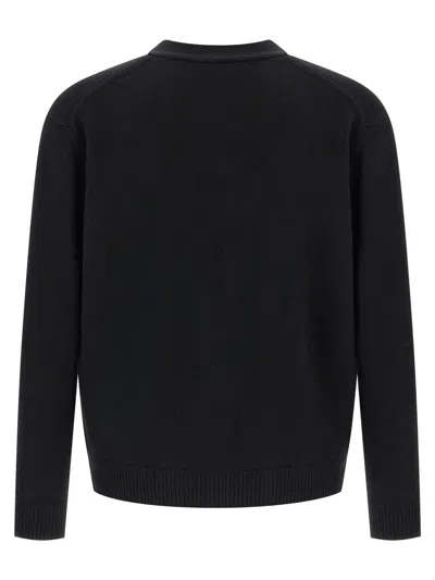 Maison Kitsuné Black Fox Head Cardigan With Buttons Closure In Black