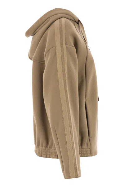 Max Mara Camel Cotton Omelia Sweatshirt In Brown