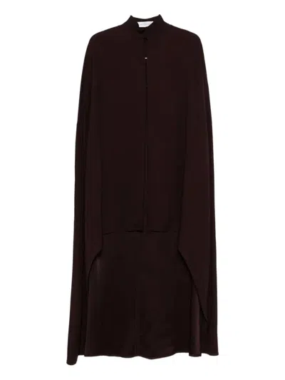 Raquel Diniz High-necked Cape In Brown
