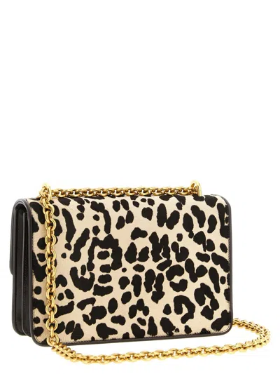 Valentino Garavani Vain Small Cow-print Leather And Calf-hair Shoulder Bag In Multi