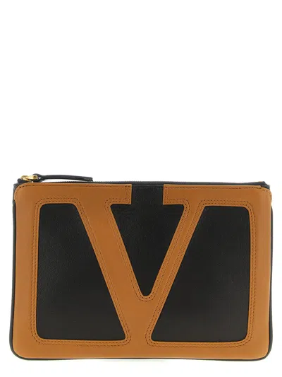 Valentino Garavani Viva Superstar Leather Envelope Clutch Bag In Multi