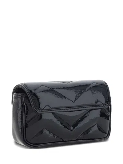 Gucci Mini Super Gg Marmont Shoulder Bag In Black
