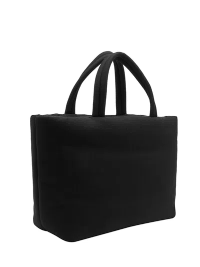 Saint Laurent Quilted Rectangular Shopping Bag With Soft Texture In Black