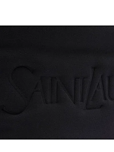 Saint Laurent Quilted Rectangular Shopping Bag With Soft Texture In Black