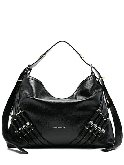 Givenchy Voyou Buckles Shoulder Bag In Black
