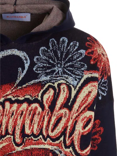 Bluemarble Logo Jacquard Cotton Blend Knit Sweater In Multi