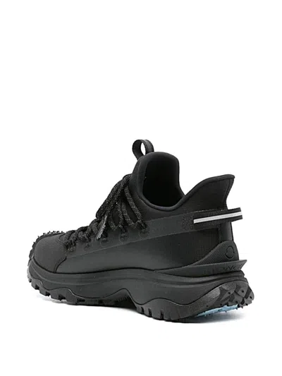 Moncler Black Nylon Sneakers In Black