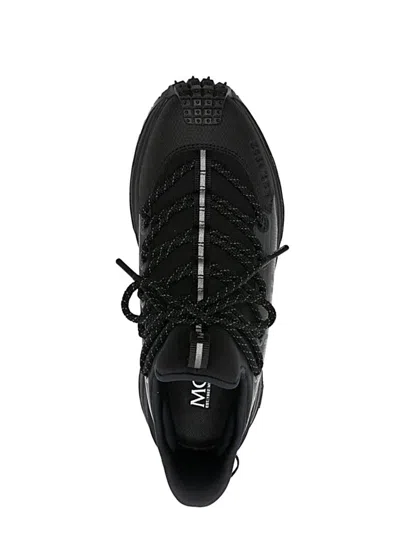Moncler Black Nylon Sneakers In Black