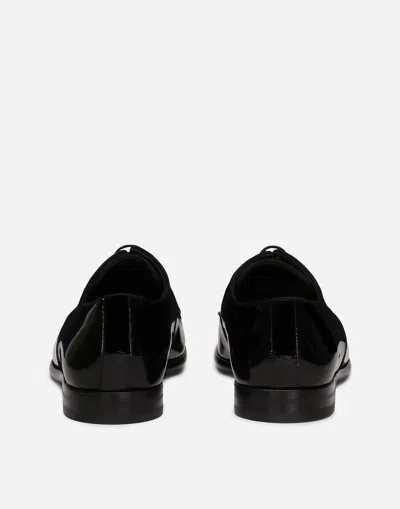 Dolce & Gabbana Calfskin Derby Shoes In Black