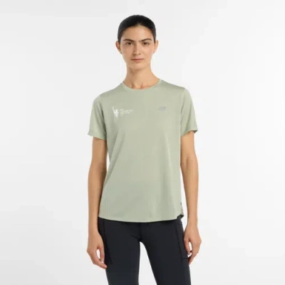 New Balance Women's Nyc Marathon Athletics T-shirt In Green