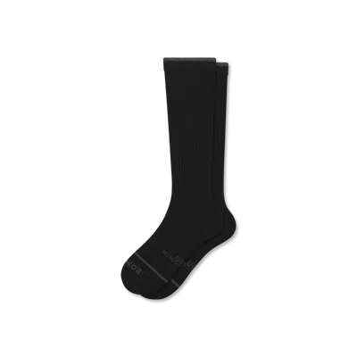 Bombas Merino Wool Blend Everyday Compression Socks (15-20mmhg) In Black