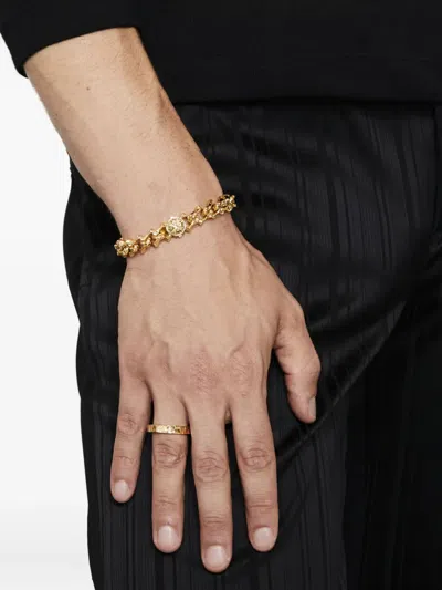 Emanuele Bicocchi Sharp Chain Logo Bracelet In Gold