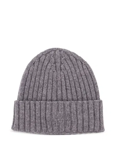 Mc2 Saint Barth Wengen Wool Beanie Wool Hat In Gray