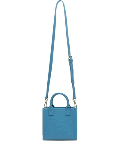 Mc2 Saint Barth Square Mini Bag Detachable Shoulder Strap In Blue
