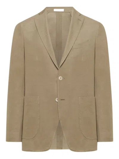 Boglioli Beige Double-breasted Jacket With Notched Lapel And Tailored Fit In Neutral
