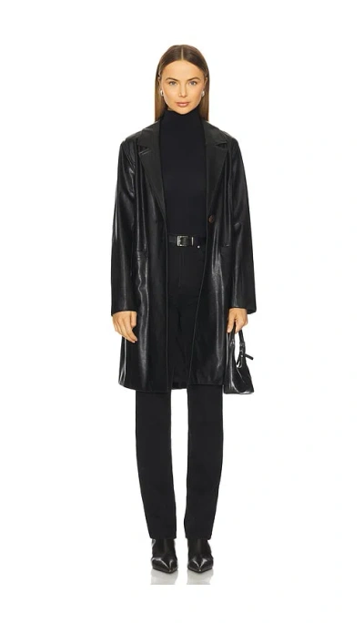 Sanctuary Vegan Leather Coat In Multi