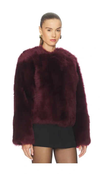 Simkhai Long-sleeved Short Casual Jacket In Red