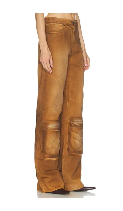 Msgm Flap-pocket Trousers In Brown