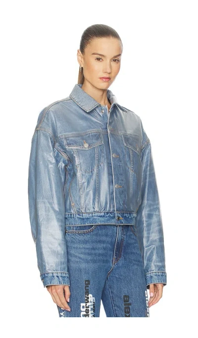 Alexander Wang Alexanderwang Trucker Jacket In Blue