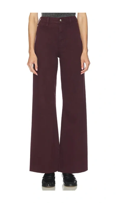 Pistola Penny High Rise Wide Leg Jeans In Claret In Burgundy