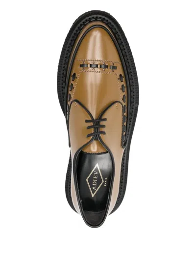 Adieu Type 101 Leather Derby Shoes In Brown