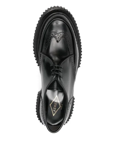 Adieu Leather Oxford Shoes In Black