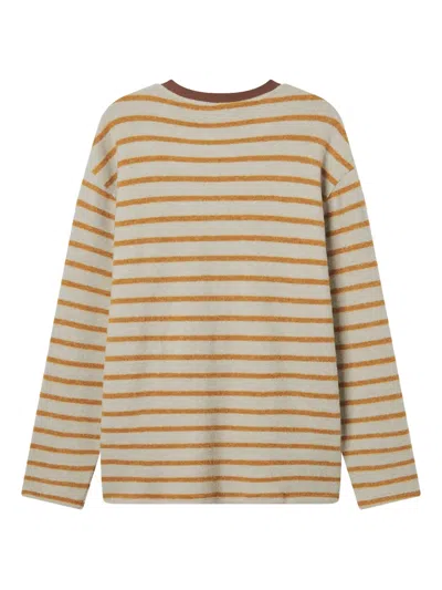 B+ab Striped-pattern Top In Neutral
