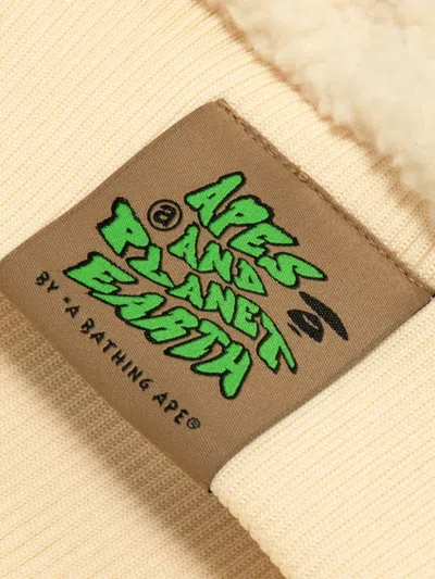 Aape By A Bathing Ape Zip Embroidered Jacket In Neutral