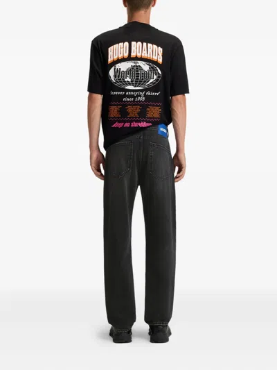 Hugo Boss Five-pocket Jeans In Black