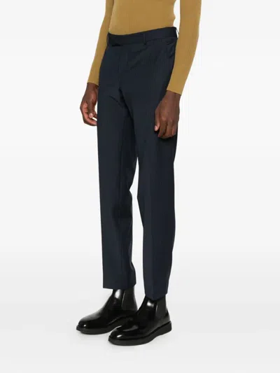 Karl Lagerfeld Pinstripe-pattern Trousers In Blue