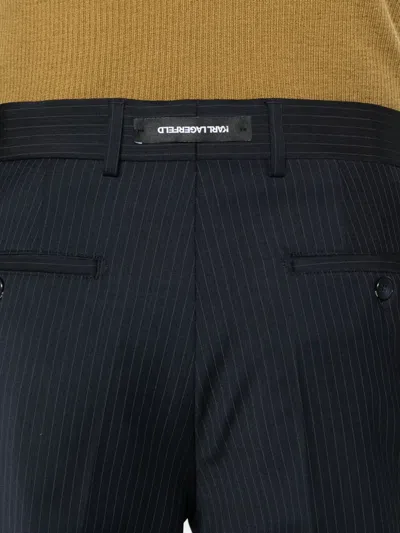 Karl Lagerfeld Pinstripe-pattern Trousers In Blue