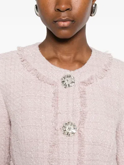 Costarellos Macie Casual Jacket In Rose-pink Polyester In Pink