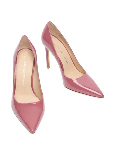 Stuart Weitzman 100mm Stuart Power Pointed-toe Pump In Pink