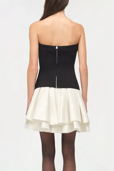 Simkhai Isabelle Taffeta Knit Mini Dress In Black Multi In Multi