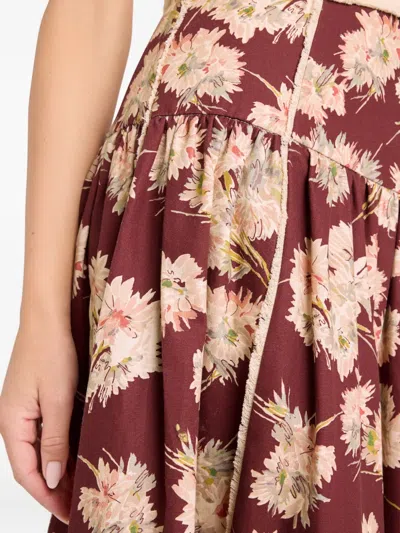 Cinq À Sept Cinq A Sept Mae Bouquet Aura Midi Skirt In Multi