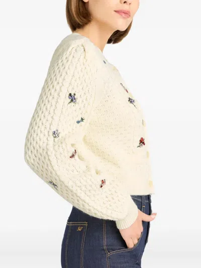 Cinq À Sept Rasa Embellished Cropped Cardigan In Multi