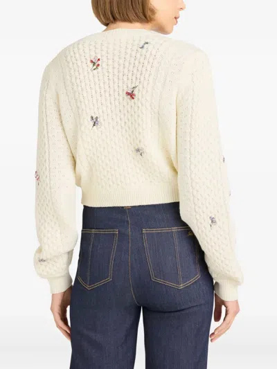 Cinq À Sept Rasa Embellished Cropped Cardigan In Multi