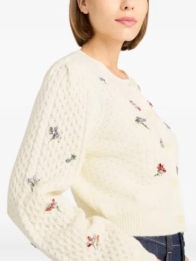 Cinq À Sept Rasa Embellished Cropped Cardigan In Multi