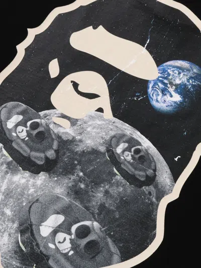 A Bathing Ape Long-sleeve Graphic T-shirt In Black