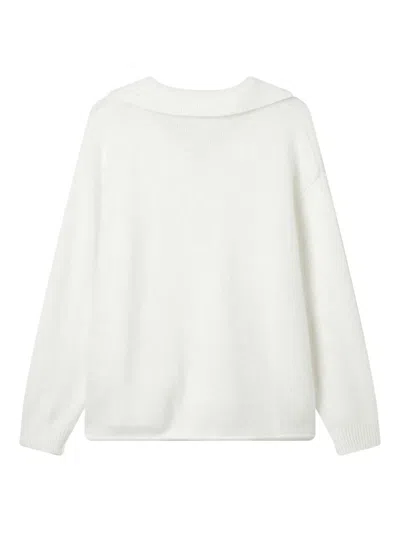 B+ab Pompom Sweater In White