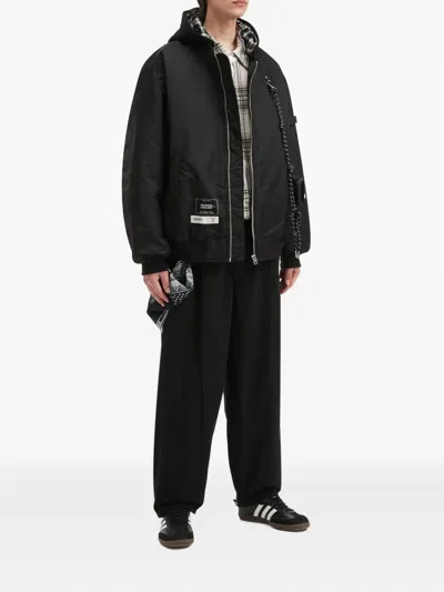 Musium Div. Hooded Zip Jacket In Black