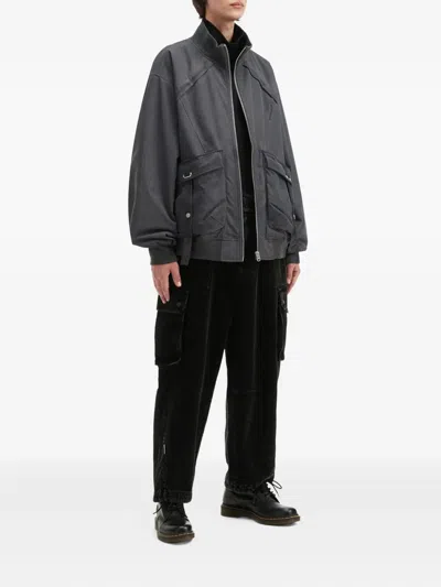 Musium Div. Pocket Zip-up Jacket In Gray