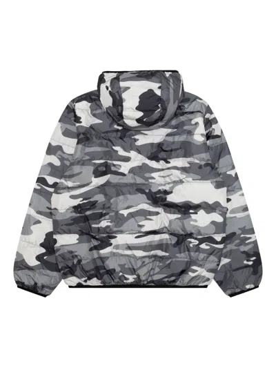 Aape By A Bathing Ape Camouflage-pattern Hooded Jacket In Black